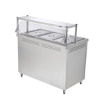Baño María Autoservicio a Gas 110cm 3 Contenedores 1/1 GN Oppici - A Pedido