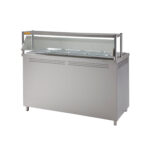Baño Maria Autoservicio 140cm a Gas 4 Contenedores 1/1 GN Oppici - A Pedido