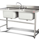 Lavadero 2 Tazas Acero Inox 304 - Línea Europea