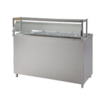 Baño María Calor Seco Autoservicio 140cm Eléctrico 4 Contenedores 1/1 GN Oppici - A Pedido