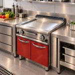 Oppici pg911csg plancha comercial en cocina de acero inoxidable