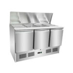Salsera Refrigerada  136cm con Tapa Full Inox 304 - Estático